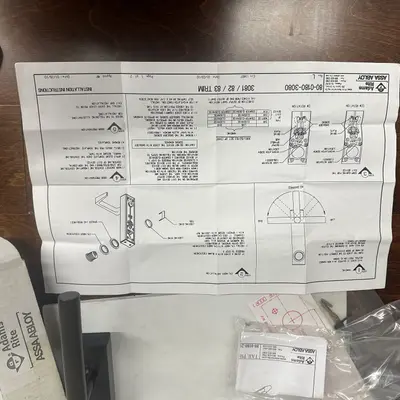 Adams Rite 3080-MI-0-96-00-10B Entry Trim, MI Lever, 10B, Fail-Secure - Thumbnail 7