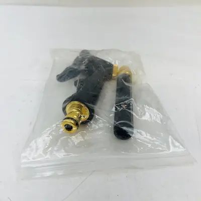 Adjustable High-Pressure Water Spray Nozzle with Quick Connect - Black & Brass - Thumbnail 4