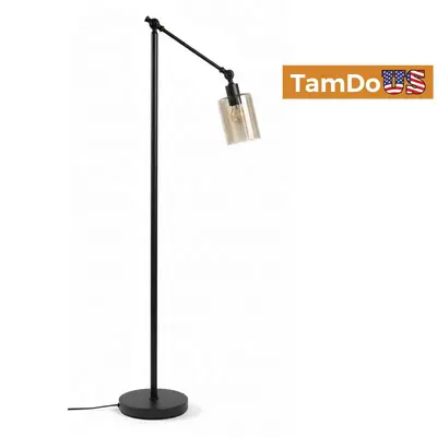 Adjustable Swing Arm Floor Lamp, 55.75", Bronze Finish, Reading Light - New - Real photo at TamDo.us