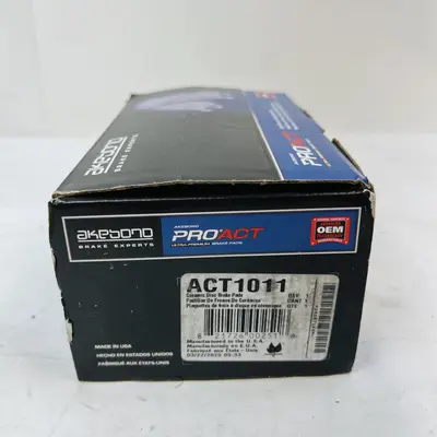 Akebono ProACT ACT1011 Ceramic Disc Brake Pads - Thumbnail 3