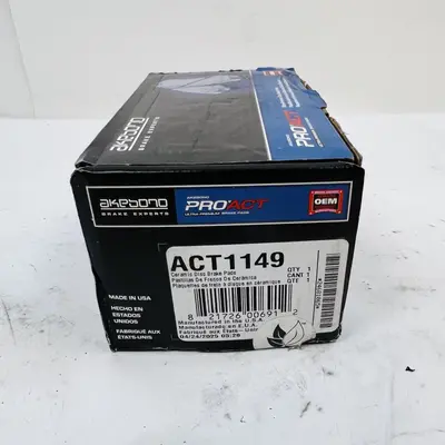 Akebono ProACT ACT1149 Ceramic Disc Brake Pads, Ultra-Premium OEM - Thumbnail 3