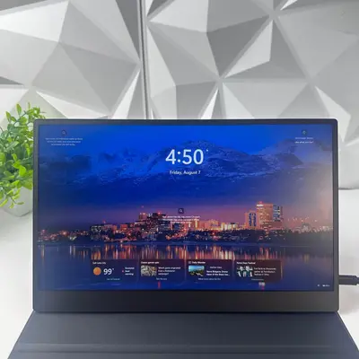 Alcopaca AL01K 15.6" Portable Monitor FHD 1080P 60Hz IPS USB-C HDMI Smart Cover - Thumbnail 2