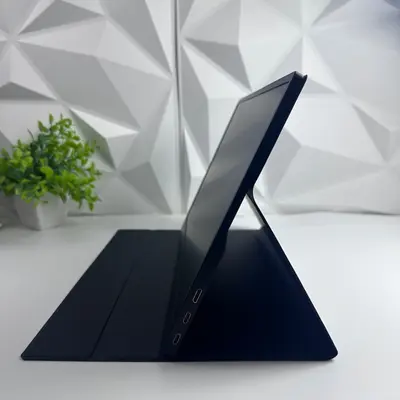 Alcopaca AL01K 15.6" Portable Monitor FHD 1080P 60Hz IPS USB-C HDMI Smart Cover - Thumbnail 4
