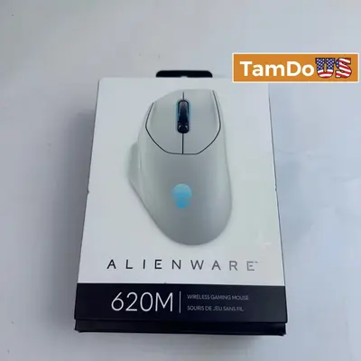 Alienware 620M Wireless Gaming Mouse AW620M Lunar Light 26000 DPI 7 Buttons - Excellent - Real photo at TamDo.us