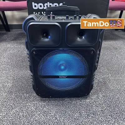 All-in-One Karaoke Solution – 12” Bluetooth Speaker with Mic & Adjustable Stand - Thumbnail 1