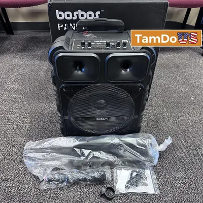 All-in-One Karaoke Solution – 12” Bluetooth Speaker with Mic & Adjustable Stand - New Open Box - Real photo at TamDo.us