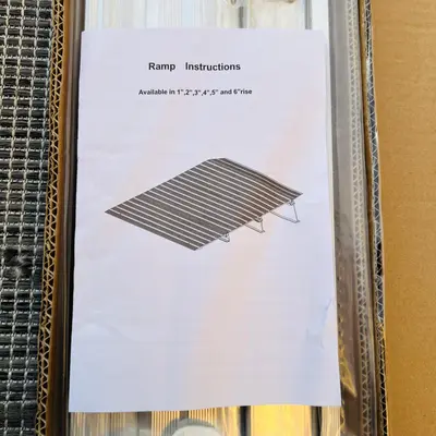 Aluminum Folding Ramp Set Adjustable 1”–6” Rise Heavy Duty Mobility Access Ramp - Thumbnail 2
