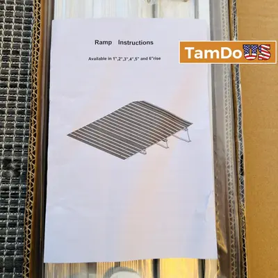 Aluminum Folding Ramp Set Adjustable 1”–6” Rise Heavy Duty Mobility Access Ramp - New Open Box - Real photo at TamDo.us