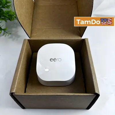 Amazon eero 6 Dual-Band Mesh Wi-Fi 6 Router Model N010001 AX1800 Gigabit Ports - Thumbnail 1