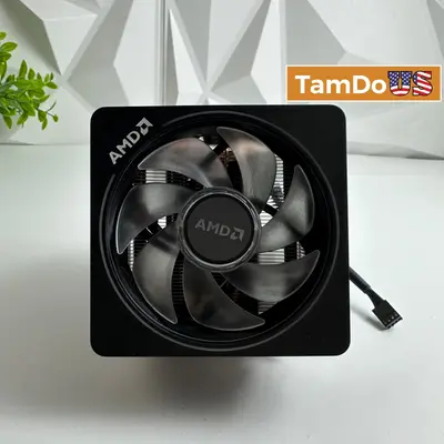 AMD Wraith Prism RGB LED CPU Cooler Fan AM4 AM5 Socket 4 Direct Heatpipes - Excellent - Real photo at TamDo.us