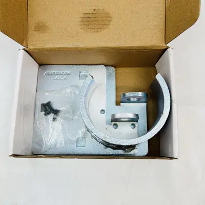 American Lock Steel Hasp & Shroud Kit, Heavy Duty Padlock Guard - Thumbnail 6