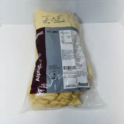 Ansell AlphaTec 88-392 Mediumweight Unlined Natural Rubber Gloves, Size 9 - Thumbnail 6
