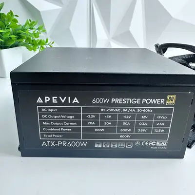 Apevia ATX-PR600W Prestige 600W 80 Plus Gold Certified Active PFC Power Supply - Thumbnail 2