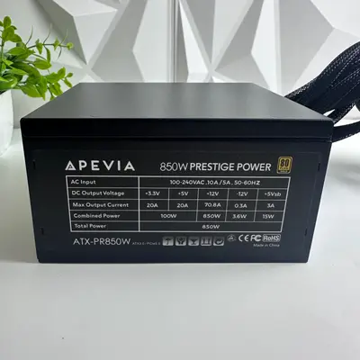 Apevia Prestige Power 850W 80 Plus Gold Power Supply ATX-PR850W ATX 3.0 PCIe 5.0 - Thumbnail 6