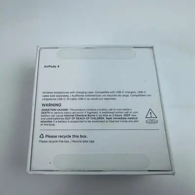 Apple AirPods 4 A3053 Wireless Earbuds with USB-C Charging Case - Thumbnail 2