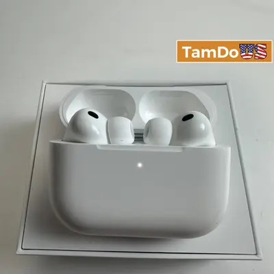 Apple AirPods Pro 3rd Wireless Active Noise Cancelling Earbuds - White MFHP4LL/A - New Open Box - Real photo at TamDo.us