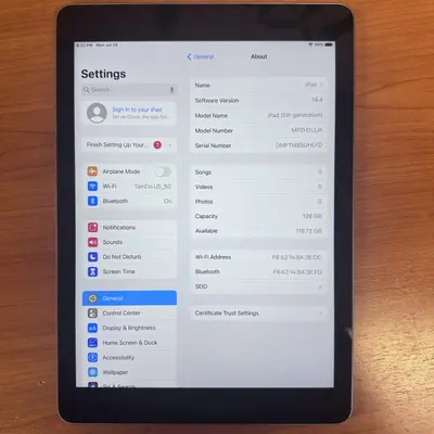 Apple iPad (5th generation) Wi-Fi Only, 128GB, Space Gray - Thumbnail 6