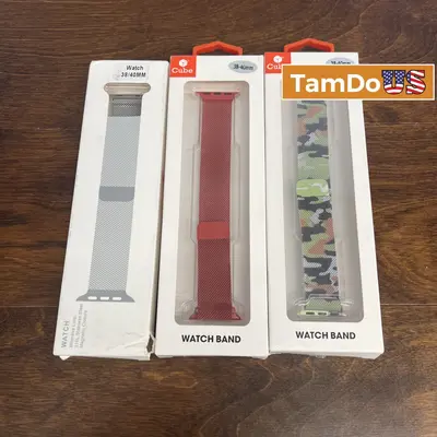 Apple Watch Milanese Loop 316L Stainless Steel Magnetic Closure + Extra (38/40mm) - New Open Box - Real photo at TamDo.us