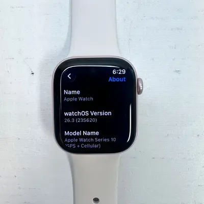 Apple Watch Series 10 (42mm, Cellular) Gold AL Case Light Blush Sport Band - Thumbnail 5