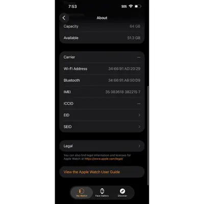 Apple Watch Series 10 (46mm, Cellular) Jet Black AL Case Black Sport Band - Thumbnail 8
