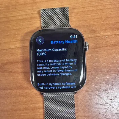 Apple Watch Series 10 (46mm, Cellular) Titanium Case Milanese Loop - Thumbnail 2
