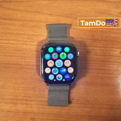 Apple Watch Series 10 (46mm, Cellular) Titanium Case Milanese Loop - Good - Real photo at TamDo.us