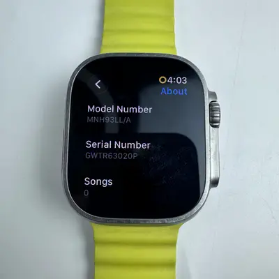 Apple Watch Ultra 1st Gen (49mm, GPS + Cellular) Titanium Case Yellow Ocean Band - Thumbnail 7