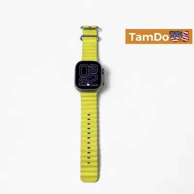 Apple Watch Ultra 1st Gen (49mm, GPS + Cellular) Titanium Case Yellow Ocean Band - Good - Real photo at TamDo.us