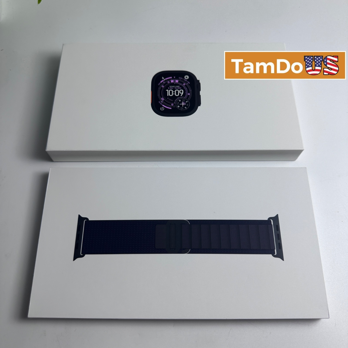 Apple Watch Ultra 3 (GPS+Cellular) 49mm Titanium Case Black Alpine Loop Band M - Photo 1 - Real photo at TamDo.us