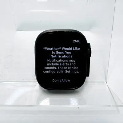 Apple Watch Ultra 3 (GPS+Cellular) 49mm Titanium Case with Black Ocean Band - Thumbnail 2