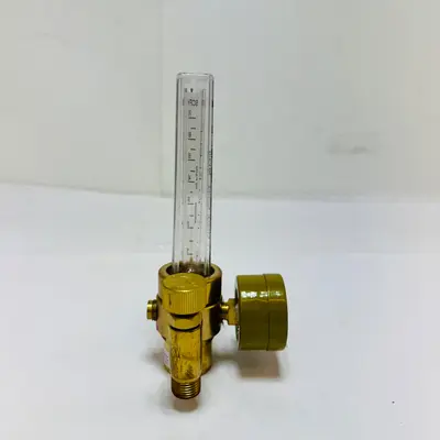Ar CO2 Gas Regulator Flowmeter Welding Mig Tig Flow Meter CGA-580 Brass Gauge - Thumbnail 4