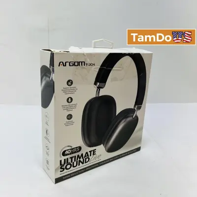 Argom Tech Ultimate Sound Live Wireless Bluetooth Headphones 40Hrs – Black - Excellent - Real photo at TamDo.us