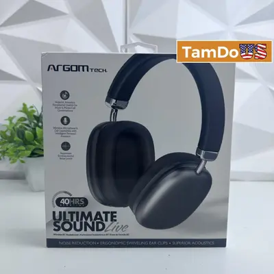 ArgomTech ARG-HS-2553BK Wireless Bluetooth Headset with Mic - Thumbnail 1