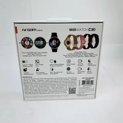 ArgomTech SKEIWatch C30 Smartwatch – Rose Gold, 4 Bands - Thumbnail 5