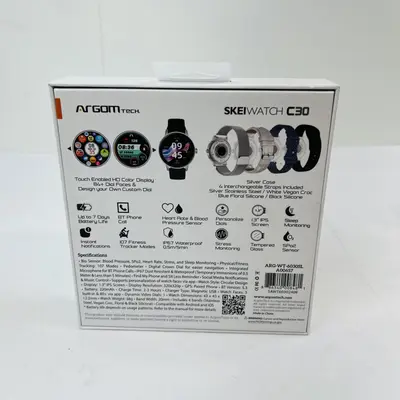 ArgomTech SKEIWatch C30 Smartwatch, Silver Case, 4 Bands - Thumbnail 3
