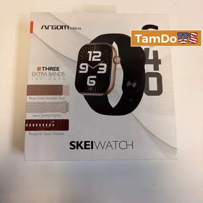 ArgomTech Skeiwatch S40 Smartwatch 2.01” TFT, Bluetooth Call, SpO2, Heart Rate, IP67, 4 Bands - New Open Box - Real photo at TamDo.us