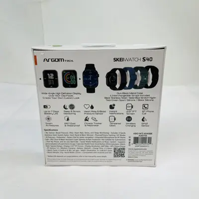ArgomTech SkeiWatch S40 Smartwatch Gun-Black | 4 Bands | Heart Rate, Waterproof - Thumbnail 3