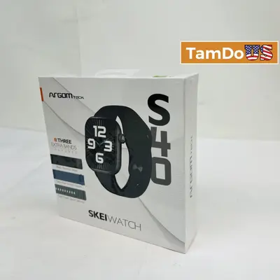 ArgomTech SkeiWatch S40 Smartwatch Gun-Black | 4 Bands | Heart Rate, Waterproof - New - Real photo at TamDo.us