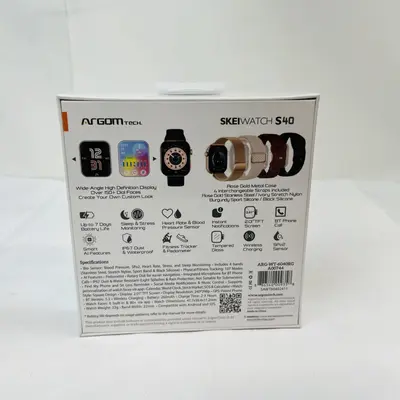 ArgomTech SkeiWatch S40 Smartwatch Rose Gold | 4 Bands | Heart Rate, Waterproof - Thumbnail 3