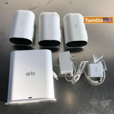 Arlo Pro 4 XL Spotlight 3-Cam Security Bundle VMS4352P-1CCNAS, 2K HDR - Excellent - Real photo at TamDo.us