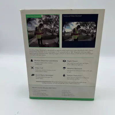 Arlo Wired Video Doorbell HD AVD1001W – New Open Box - Thumbnail 5