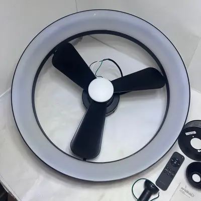 Artika Austin 23 in LED Ceiling Fan Black Remote Control Model FAN-AUR-C2BL - Thumbnail 2