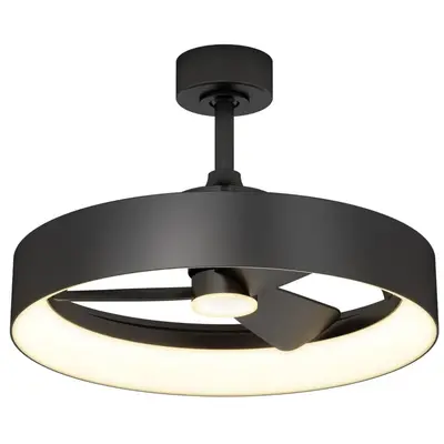 Artika Austin 23 in LED Ceiling Fan Black Remote Control Model FAN-AUR-C2BL - Excellent - Real photo at TamDo.us