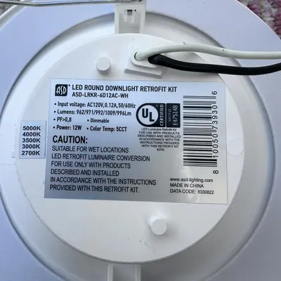 ASD Lighting LED Round Downlight Retrofit Kit 6" 12W (12 Pack) - New Open Box - Real photo at TamDo.us