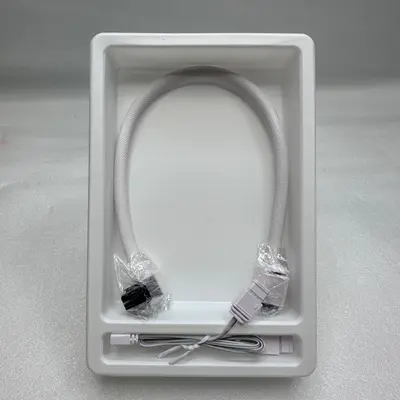 Asiahorse Hydrus 8-Pin GPU Power Extension Cable 30cm White PC Sleeve X004OCUOT3 - Thumbnail 3