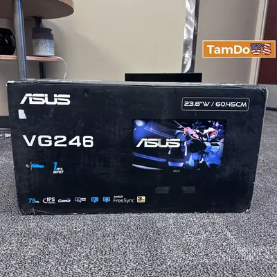 ASUS 23.8” 1080P Gaming Monitor (VG246H) - Full HD, IPS, 75Hz, 1ms, FreeSync - New Open Box - Real photo at TamDo.us
