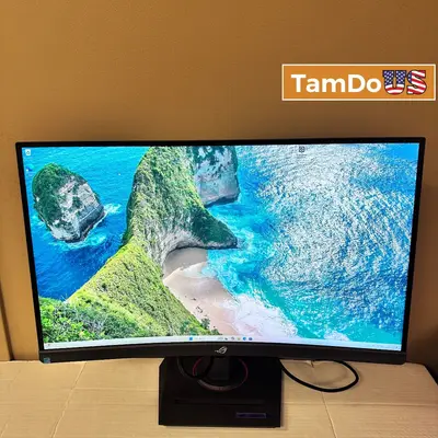 ASUS ROG Strix 27" Curved Gaming Monitor, 2K QHD, 180Hz, FreeSync, HDR - Thumbnail 1