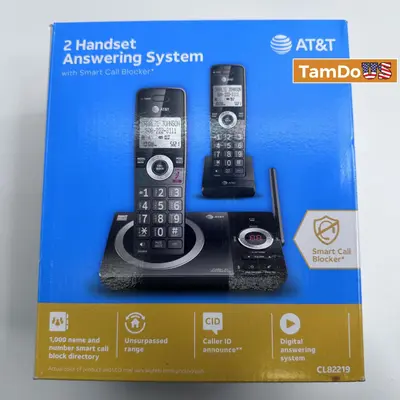 AT&T 2 Handset Answering System with Smart Call Blocker - New Open Box - Real photo at TamDo.us