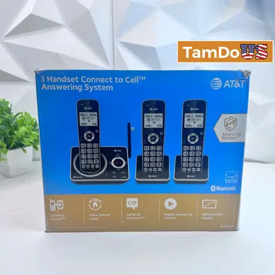 AT&T DLP72362 3-Handset Cordless Phone with Connect to Cell, Answering System - Excellent - Real photo at TamDo.us