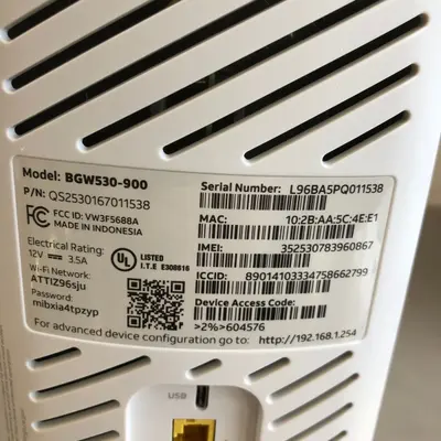 AT&T Fiber Internet Gateway Modem Router BGW320-500 BGW530-900 Dual-Band Wi-Fi 6 - Thumbnail 5